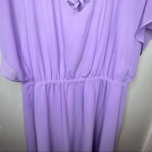 Addition Elle New Noir Lilac Chiffon Dress Size 22 NWT Brand New Wedding Guest - Picture 5 of 9